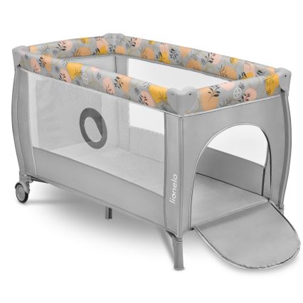Lionelo - STEFI PLUS Travel Cot Pink/Yellow