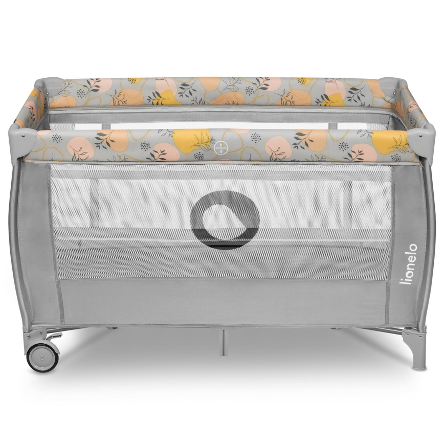 Lionelo - STEFI PLUS Travel Cot Pink/Yellow