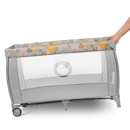 Lionelo - STEFI PLUS Travel Cot Pink/Yellow