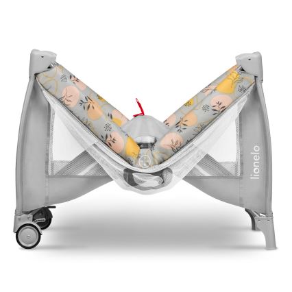 Lionelo - STEFI PLUS Travel Cot Pink/Yellow