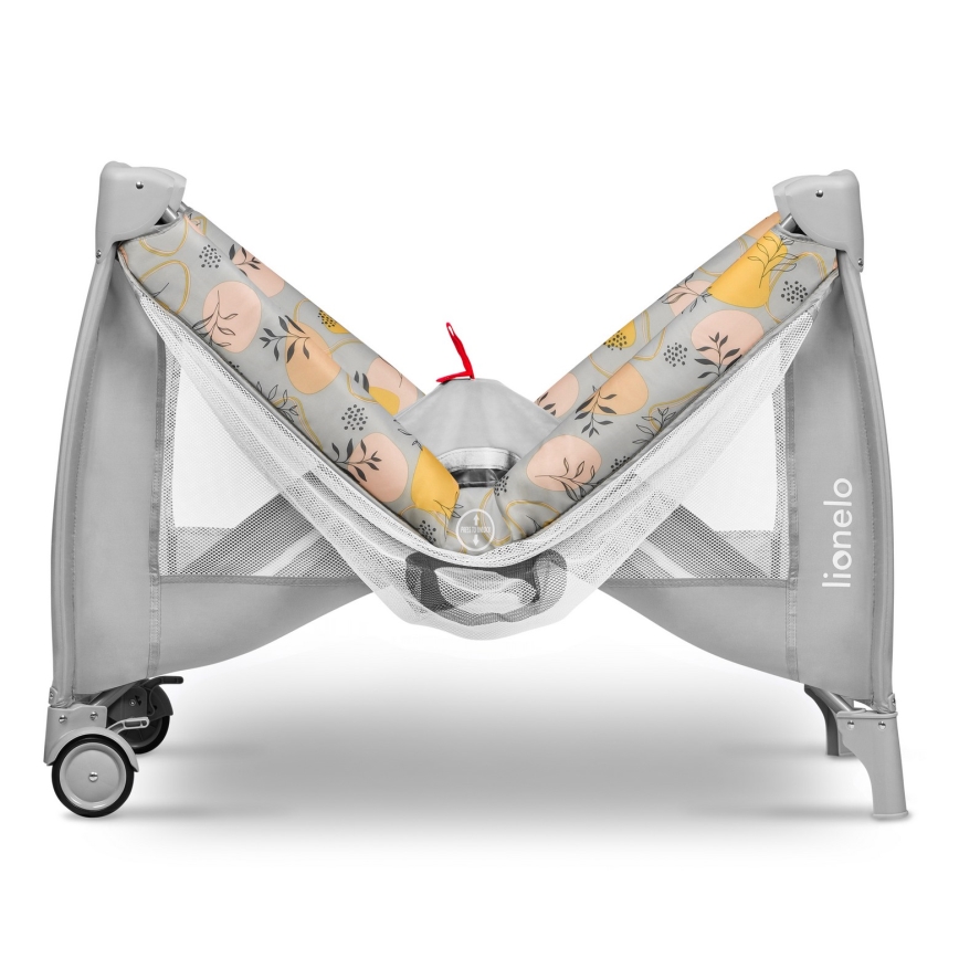 Lionelo - STEFI PLUS Travel Cot Pink/Yellow