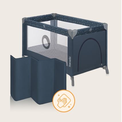 Lionelo - STEFI Travel Cot Blue Grey