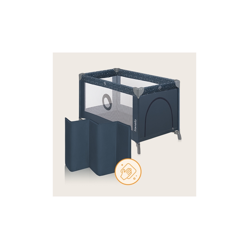 Lionelo - STEFI Travel Cot Blue Grey