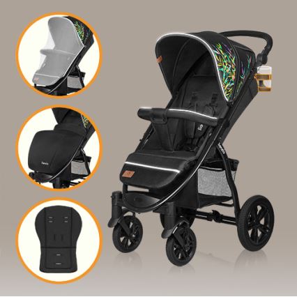 Lionelo - Stroller ANNET TOUR black/green