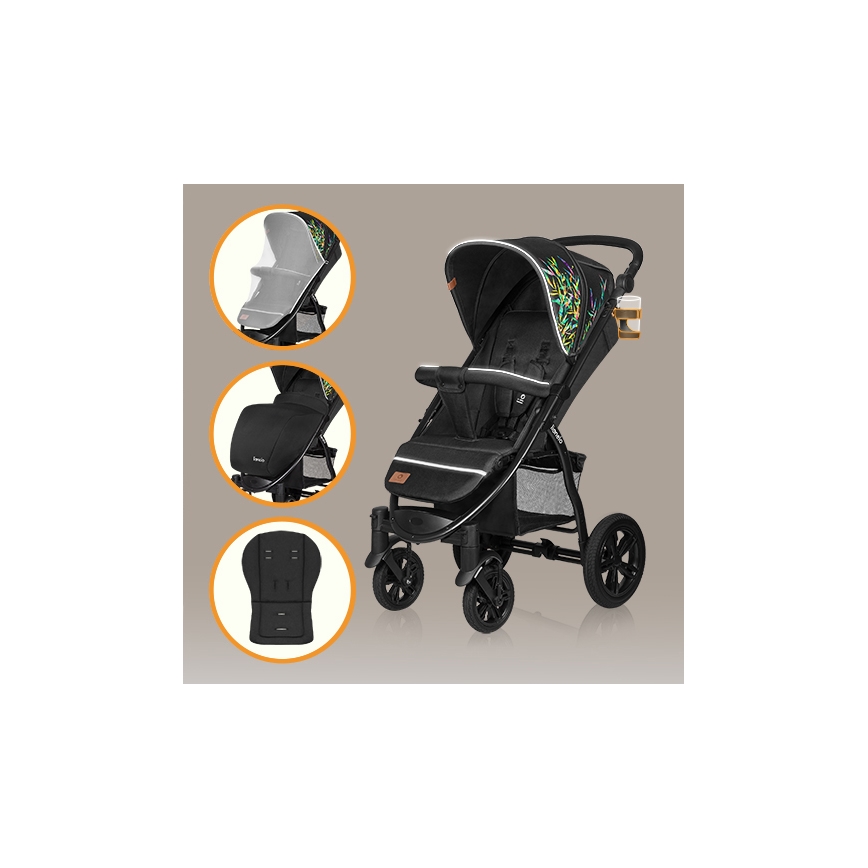 Lionelo - Stroller ANNET TOUR black/green