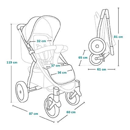 Lionelo - Stroller ANNET TOUR grey