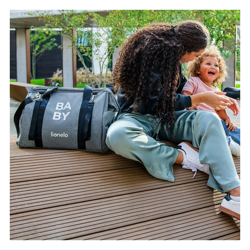 Lionelo - Stroller Changing Bag IDA Grey Concrete