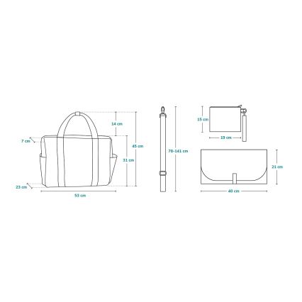 Lionelo - Stroller Changing Bag IDA Grey Concrete