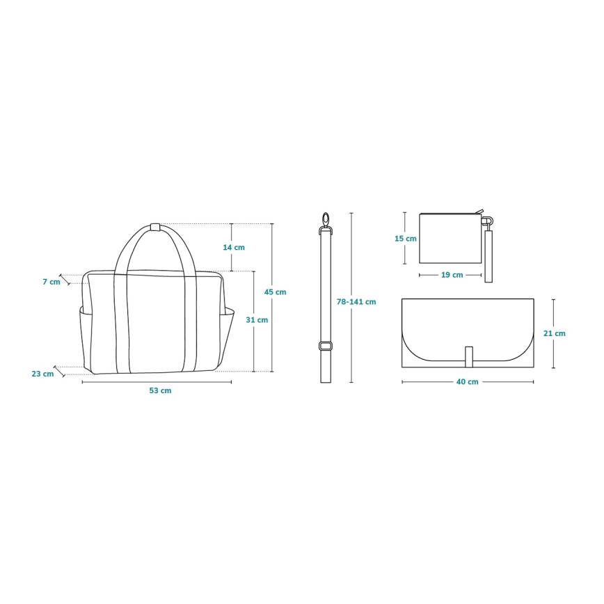 Lionelo - Stroller Changing Bag IDA Grey Concrete