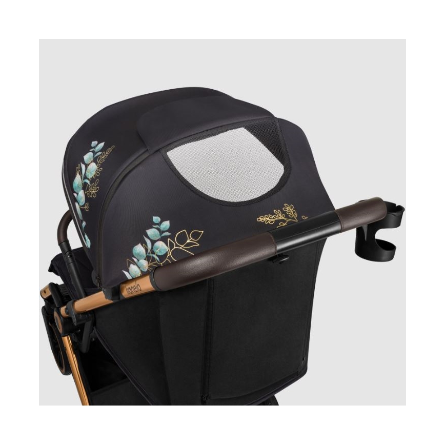 Lionelo - Stroller CLOE black/blue/gold