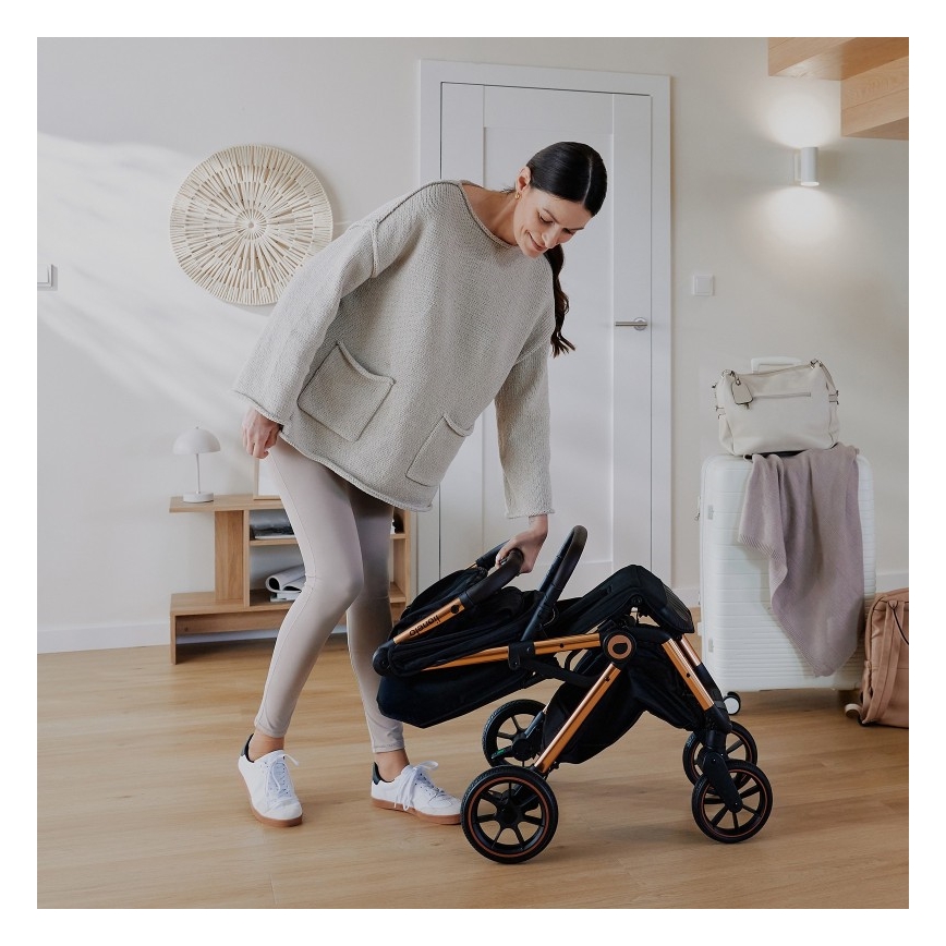 Lionelo - Stroller CLOE black/gold