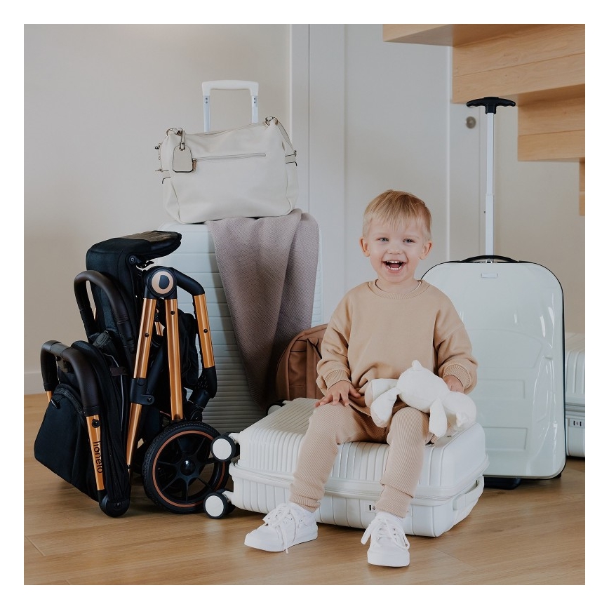 Lionelo - Stroller CLOE black/gold