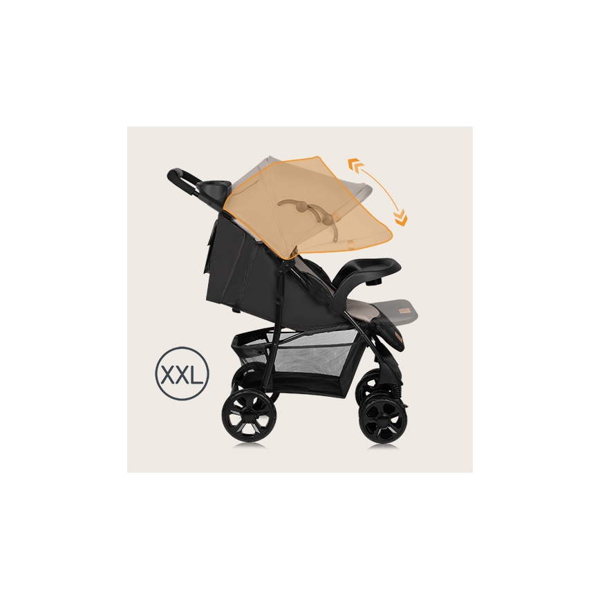 Lionelo - Stroller EMMA PLUS beige/black