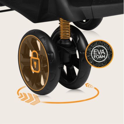 Lionelo - Stroller EMMA PLUS beige/black