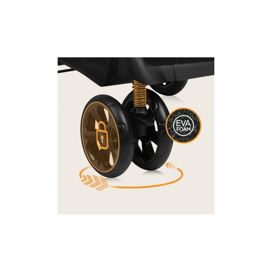 Lionelo - Stroller EMMA PLUS beige/black