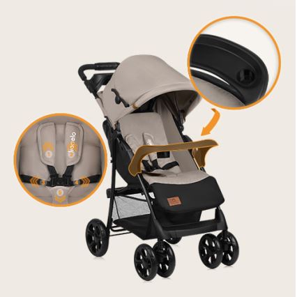Lionelo - Stroller EMMA PLUS beige/black