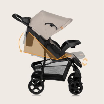 Lionelo - Stroller EMMA PLUS beige/black