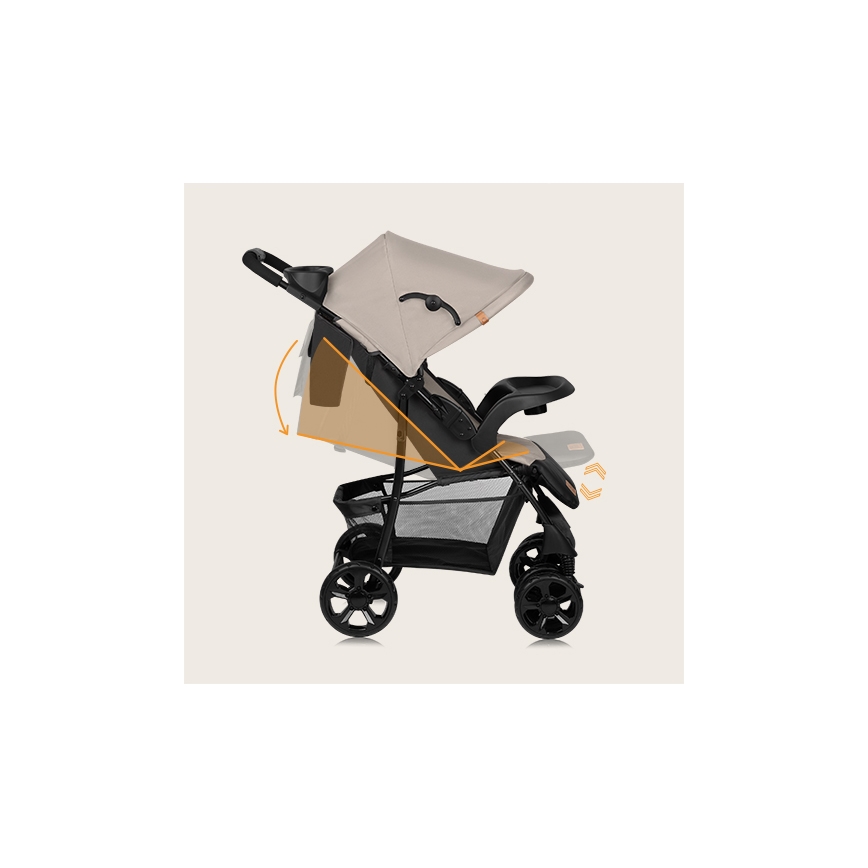 Lionelo - Stroller EMMA PLUS beige/black