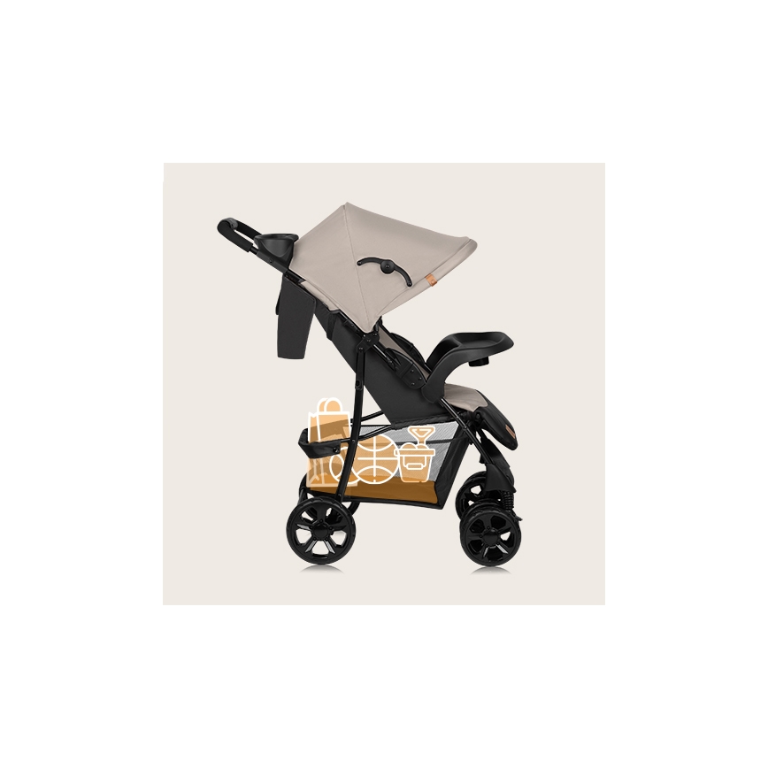 Lionelo - Stroller EMMA PLUS beige/black