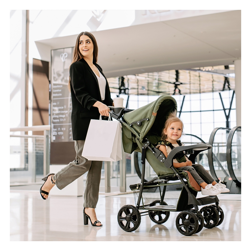 Lionelo - Stroller EMMA PLUS green/black