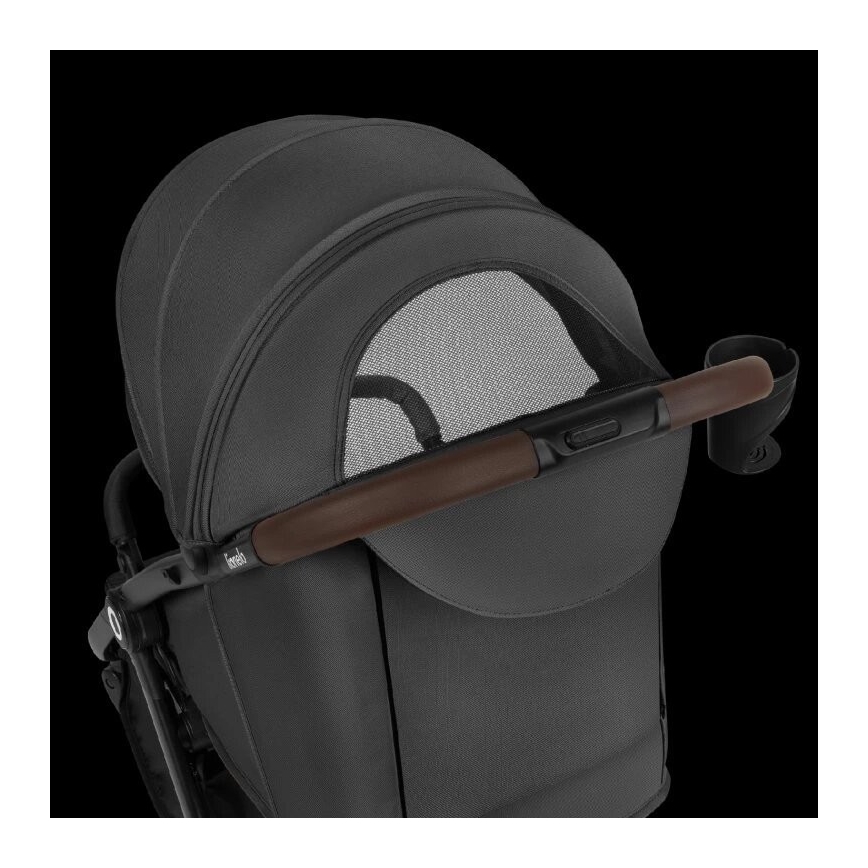 Lionelo - Stroller INGRID dark grey/black