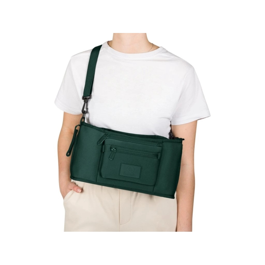 Lionelo - Stroller Organizer LITTLE CUBE Green Forest