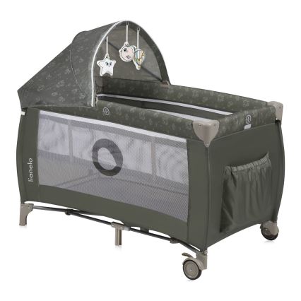 Lionelo - SVEN PLUS Travel Cot Beige Olive