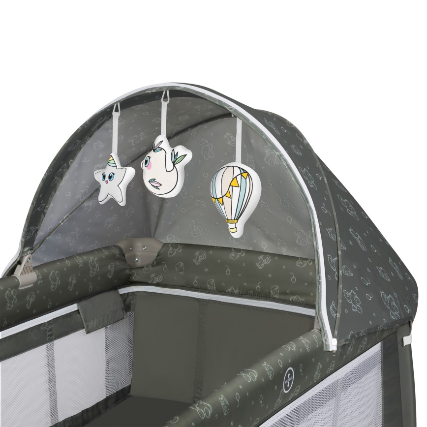 Lionelo - SVEN PLUS Travel Cot Beige Olive