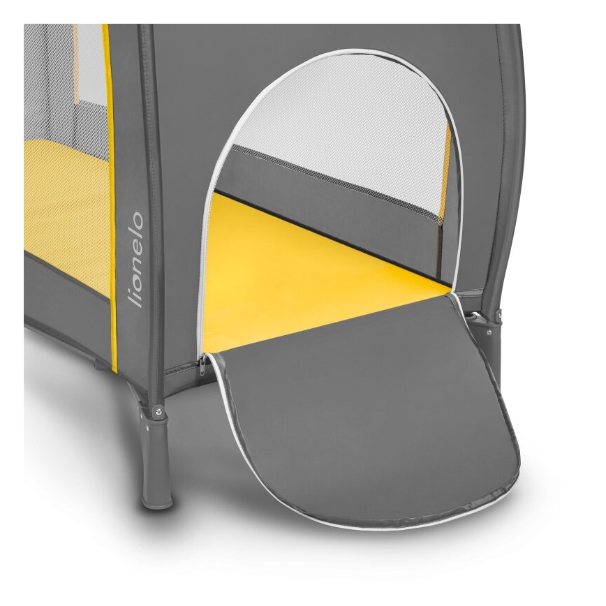 Lionelo - SVEN PLUS Travel Cot Gray/Yellow