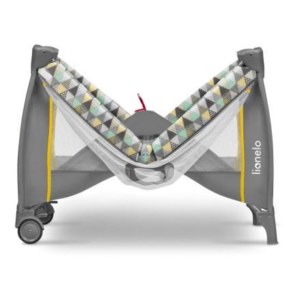 Lionelo - SVEN PLUS Travel Cot Gray/Yellow