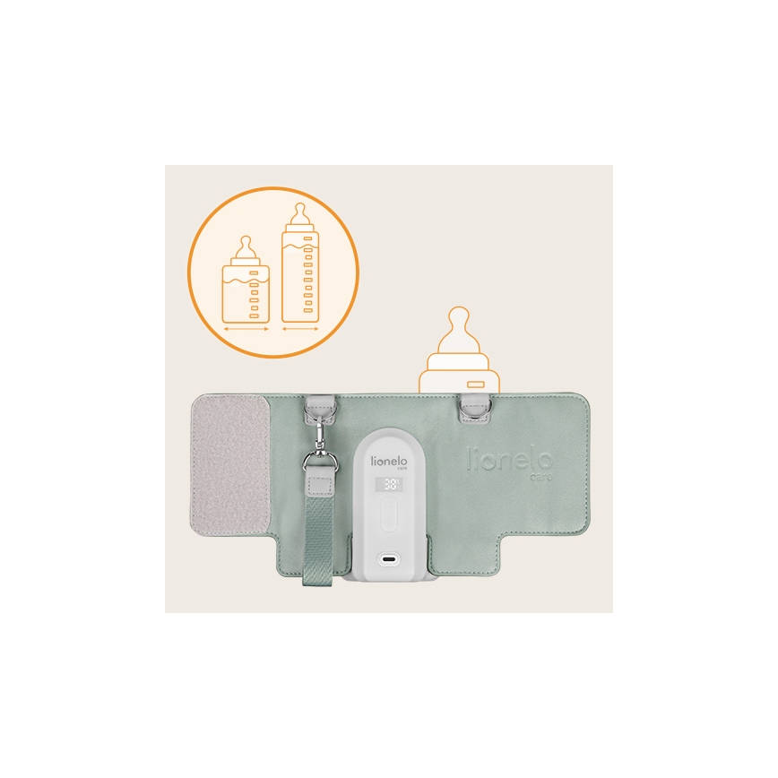 Lionelo - THERMUP GO EVO Rechargeable Bottle Warmer 18W/5V Green/White