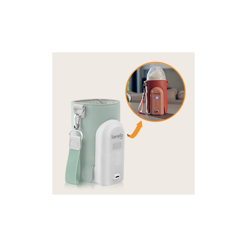 Lionelo - THERMUP GO EVO Rechargeable Bottle Warmer 18W/5V Green/White