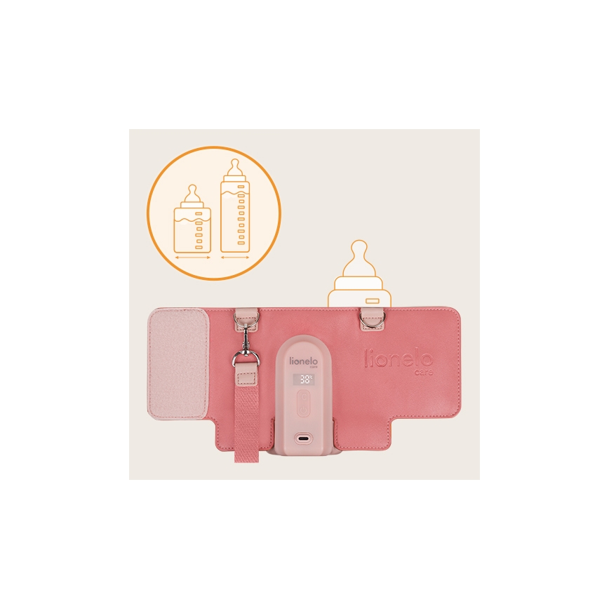 Lionelo - THERMUP GO EVO Rechargeable Bottle Warmer 18W/5V, Pink