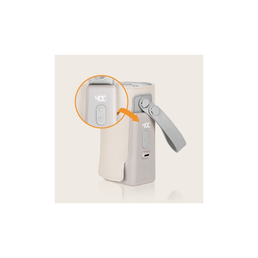 Lionelo - THERMUP GO PLUS Rechargeable Bottle Warmer 10W/5V Beige