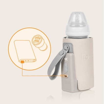 Lionelo - THERMUP GO PLUS Rechargeable Bottle Warmer 10W/5V Beige