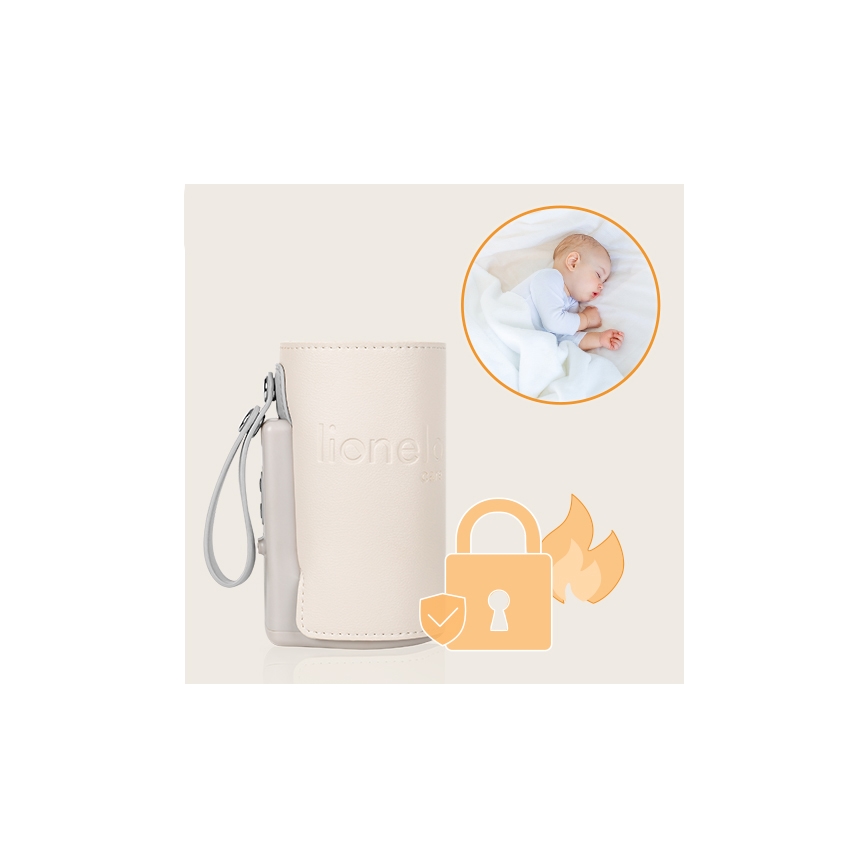 Lionelo - THERMUP GO PLUS Rechargeable Bottle Warmer 10W/5V Beige