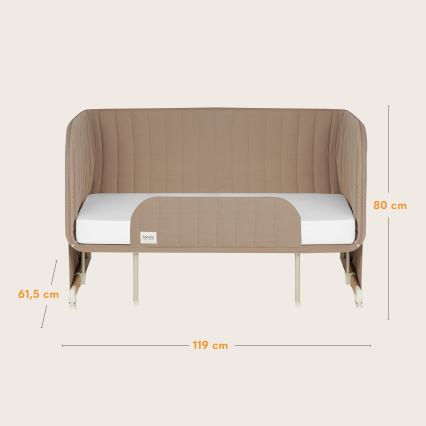 Lionelo - THOMI PLUS 5-in-1 Baby Cot, Beige Carmel