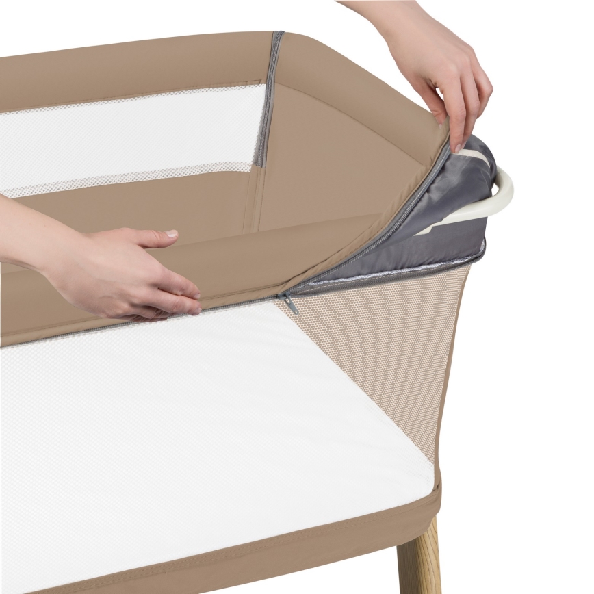 Lionelo - THOMI PLUS 5-in-1 Baby Cot, Caramel Beige