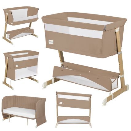 Lionelo - THOMI PLUS 5-in-1 Baby Crib Beige Carmel