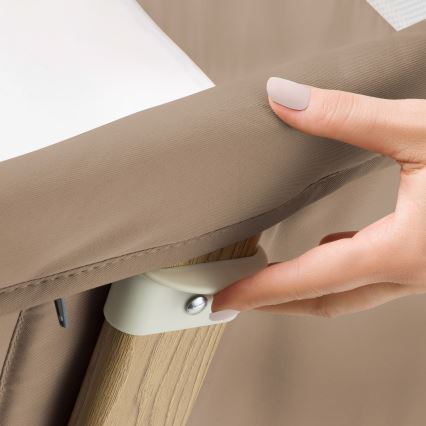 Lionelo - THOMI PLUS 5-in-1 Baby Crib Beige Carmel