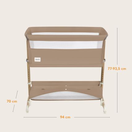 Lionelo - THOMI PLUS 5-in-1 Baby Crib Beige Carmel