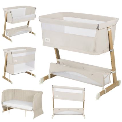 Lionelo - THOMI PLUS 5-in-1 Baby Crib Beige Sand