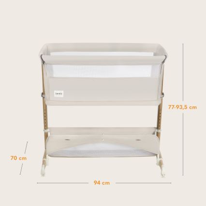 Lionelo - THOMI PLUS 5-in-1 Baby Crib Beige Sand
