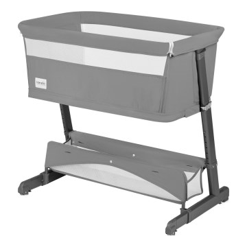 Lionelo - THOMI PLUS 5-in-1 Baby Crib Grey Concrete