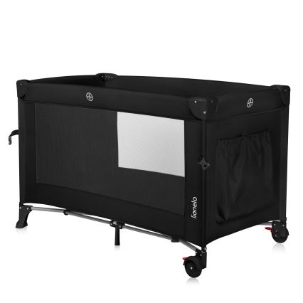 Lionelo - Travel Cot 3-in-1 ELLEN Black Carbon