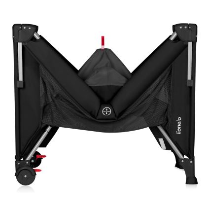 Lionelo - Travel Cot 3-in-1 ELLEN Black Carbon