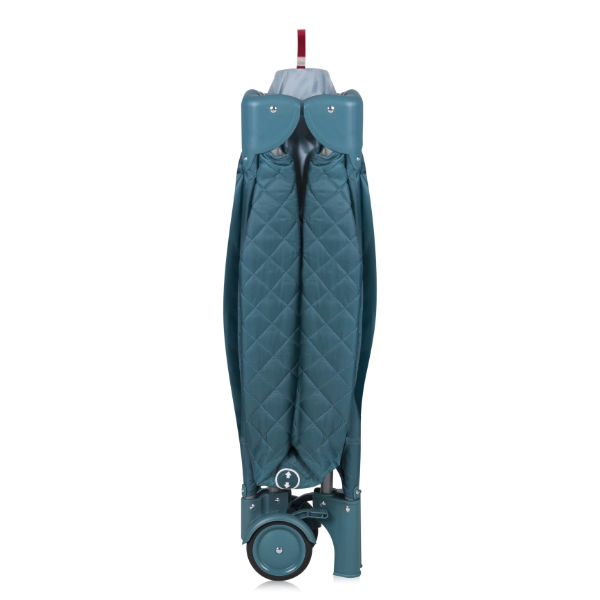Lionelo - Travel Cot FLOWER Green Turquoise