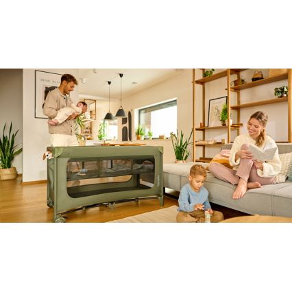 Lionelo - Travel Cot JASMIN EASY FOLD Green Olive