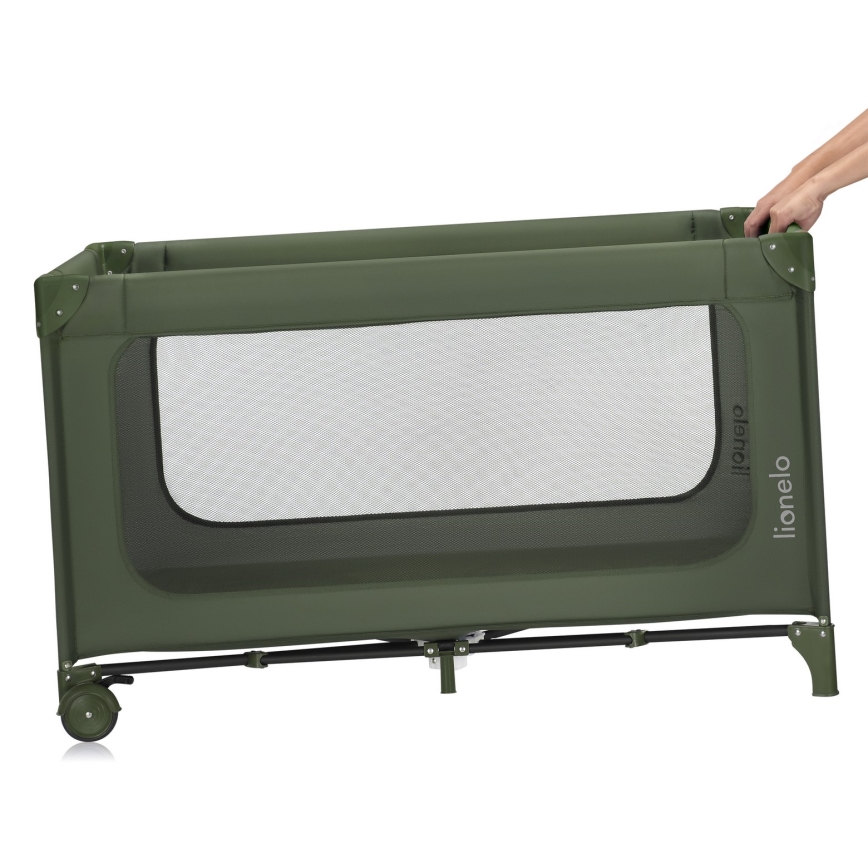 Lionelo - Travel Cot JASMIN EASY FOLD Green Olive
