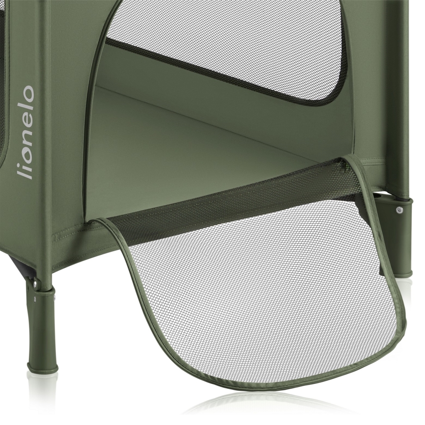 Lionelo - Travel Cot JASMIN EASY FOLD Green Olive
